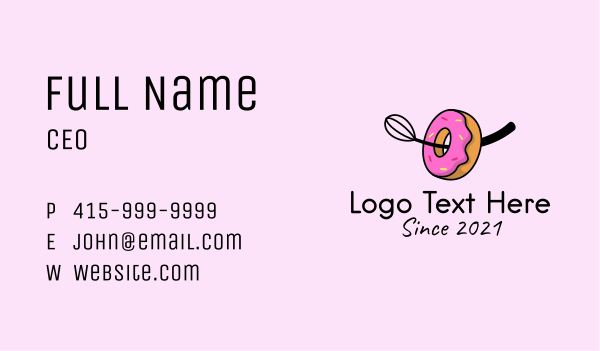 Donut Baking Whisk  Business Card Design Image Preview