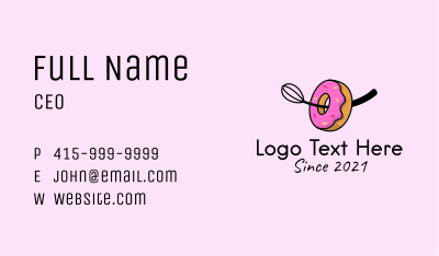 Donut Baking Whisk  Business Card Image Preview