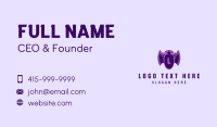 Violet Bat Mascot Lettermark Business Card Image Preview