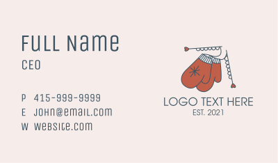 Knit Winter Clothes  Business Card