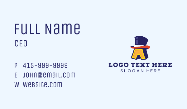 Magician Hat Lettter A Business Card Design Image Preview