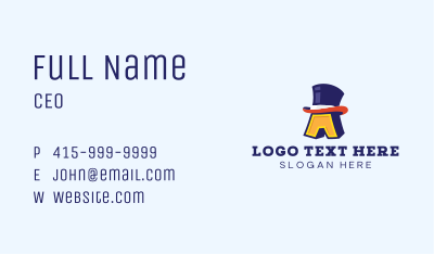 Magician Hat Lettter A Business Card Image Preview