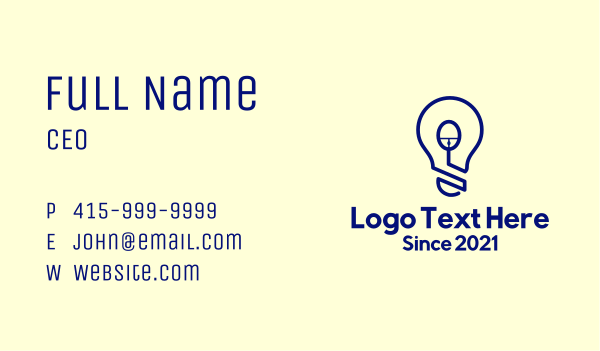 Computer Mouse Light Bulb Business Card Design Image Preview