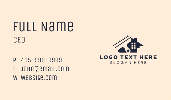 House Paint Brush Renovation Business Card Design Image Preview