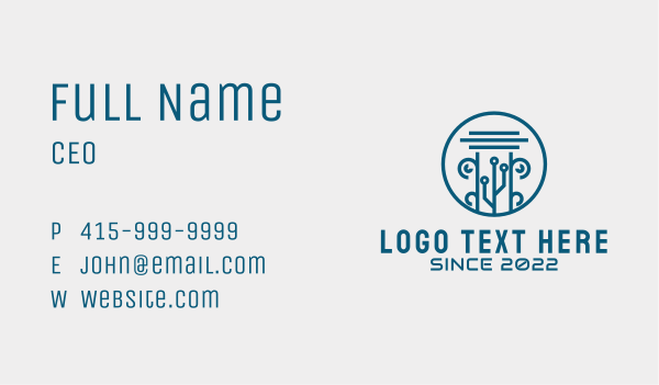 Digital Pillar Technology  Business Card Design Image Preview