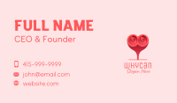 Flower Heart Balloon Business Card Design