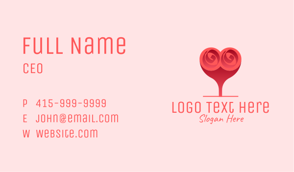 Flower Heart Balloon Business Card Design Image Preview