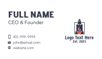 Castle Fortress Flame Business Card Design