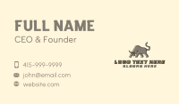 Bison Bull Fighting Business Card Image Preview