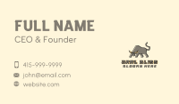 Bison Bull Fighting Business Card Image Preview