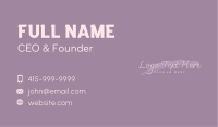 Feminine Watercolor Wordmark Business Card Image Preview