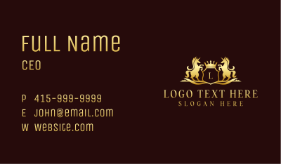  Royal Horse Crest Business Card Image Preview