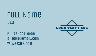 Professional Diamond Wordmark Business Card Image Preview