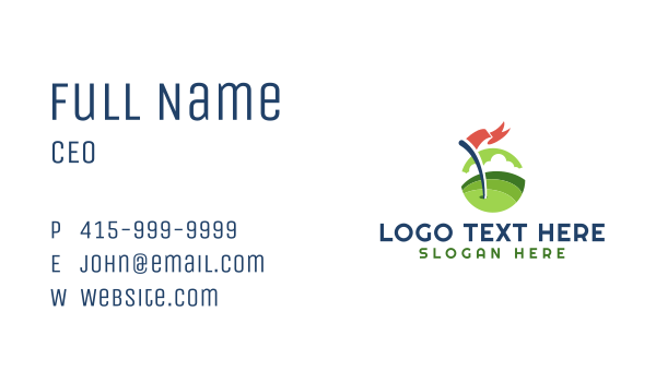 Sports Golf Flag Business Card Design Image Preview