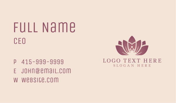 Lotus Pose Meditation Business Card Design Image Preview