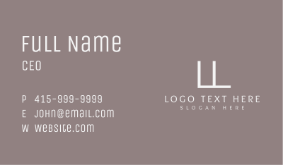 Deluxe Fashion Lettermark Business Card Image Preview