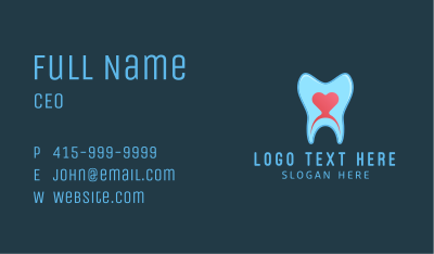 Heart Tooth Treatment Business Card Image Preview