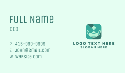Face Mask Medical App  Business Card Image Preview