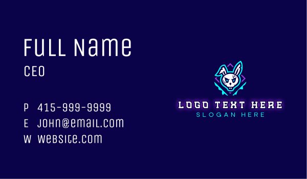 Gaming Skull Character Business Card Design Image Preview
