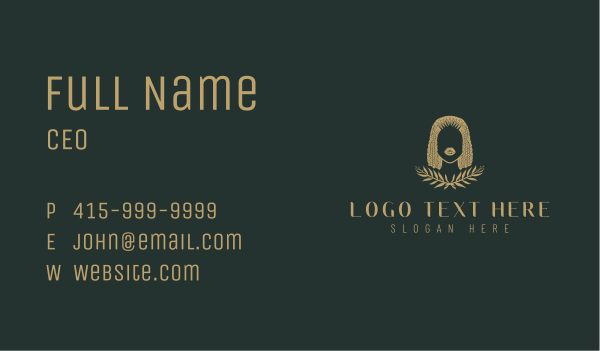 Fashion Hair Braid Business Card Design