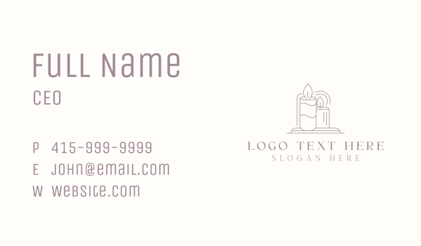 Candle Wax Decoration Business Card Design Image Preview