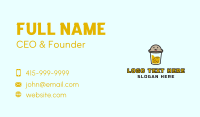 Boba Milk Tea Mascot Business Card Design