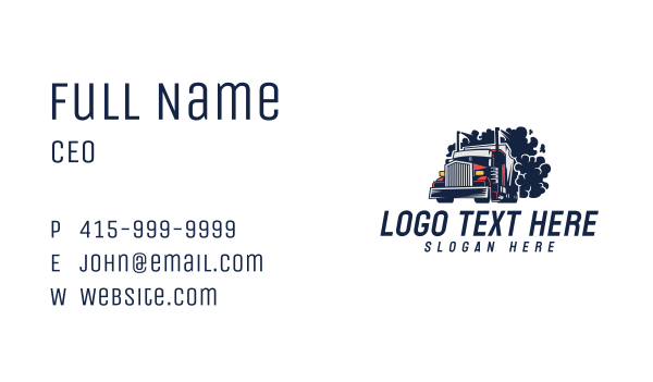 Smoking Truck Delivery Business Card Design Image Preview
