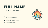 Sunset Beach Waves Business Card Image Preview