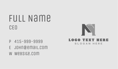 Generic Company Letter M Business Card Image Preview