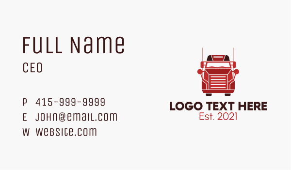 Truck Delivery Express  Business Card Design Image Preview