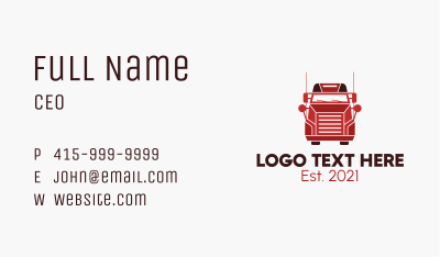 Truck Delivery Express  Business Card Image Preview