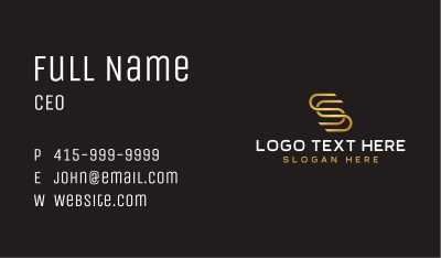 Tech Agency Luxury Letter S Business Card Image Preview