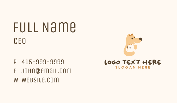 Dog Cat Groomer Business Card Design Image Preview