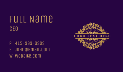 Luxury Elite Ornament Crest Business Card Image Preview