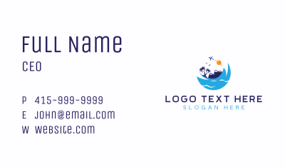 Travel Sea Vacation Business Card Image Preview