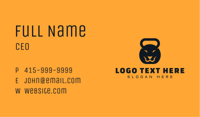 Lion Kettlebell Fitness Business Card Image Preview