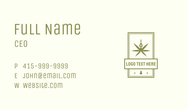 Hemp Leaf Extract Business Card Design Image Preview