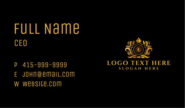 Crest Luxury Insignia Business Card Design Image Preview