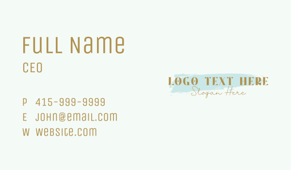 Elegant Beauty Wordmark Business Card Design Image Preview