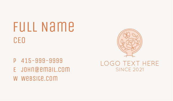 Butterfly Nature Embroidery  Business Card Design Image Preview