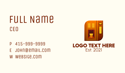 Coffee Vending Machine  Business Card Image Preview