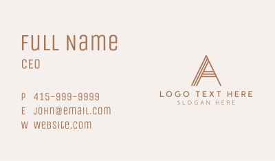 Furniture Design Letter A Business Card Image Preview