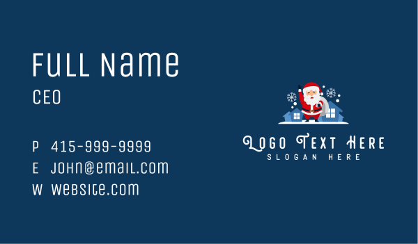Christmas Santa Claus Business Card Design Image Preview