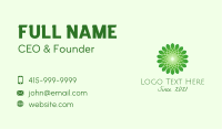 Green Flower Mandala  Business Card Image Preview