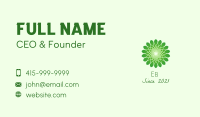 Green Flower Mandala  Business Card Design