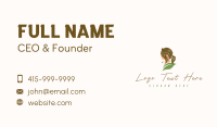 Woman Leaf Spa Business Card Image Preview