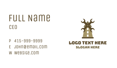 Wrench Mill Business Card