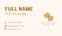 Brown Waffle Line Art Business Card Image Preview