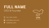 Coffee Bean Dove  Business Card Image Preview