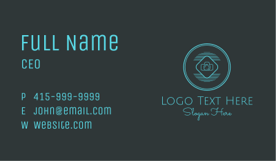 Minimalist Camera Badge  Business Card Image Preview